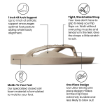 Arch Support Flip Flops - Classic - Taupe